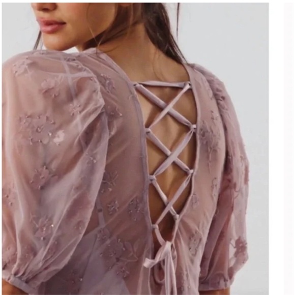 Free people viola sheet floral velvet burnout beaded maxi dress small - Picture 5 of 16